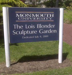 Lois Blonder Memorial Garden sign
